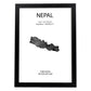 Poster de Nepal. Láminas de paises y continentes del mundo.-Artwork-Nacnic-A3-Marco Negro-Nacnic Estudio SL