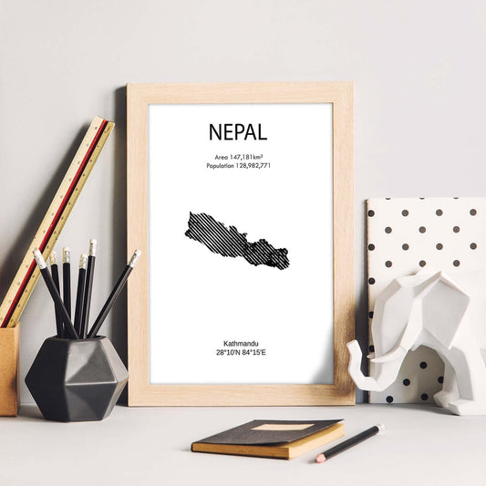Poster de Nepal. Láminas de paises y continentes del mundo.-Artwork-Nacnic-Nacnic Estudio SL