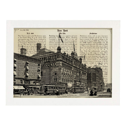 Poster de New York 6. Láminas e ilustraciones de ciudades del mundo y monumentos famosos.-Artwork-Nacnic-A4-Marco Blanco-Nacnic Estudio SL