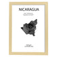 Poster de Nicaragua. Láminas de paises y continentes del mundo.-Artwork-Nacnic-A4-Marco Madera clara-Nacnic Estudio SL