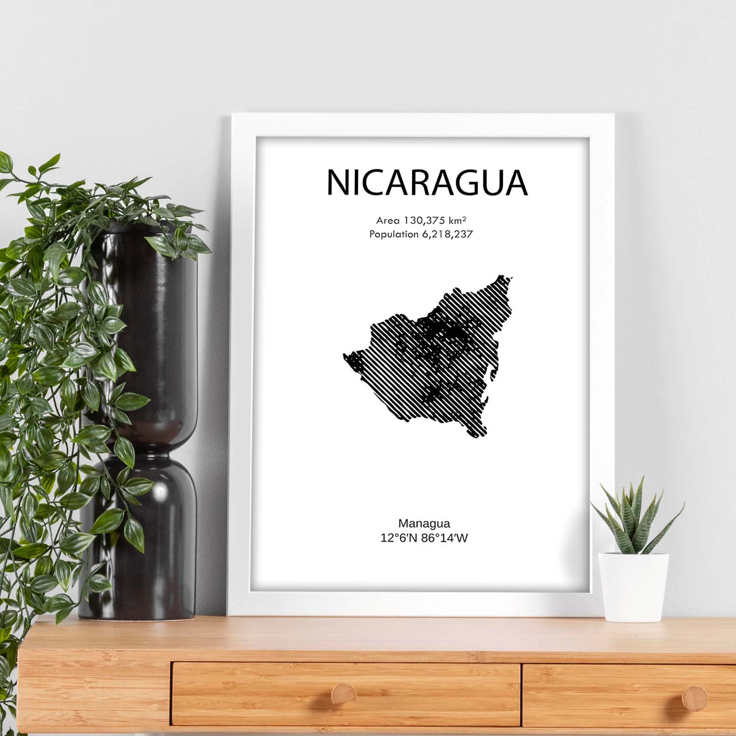 Poster de Nicaragua. Láminas de paises y continentes del mundo.-Artwork-Nacnic-Nacnic Estudio SL