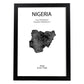 Poster de Nigeria. Láminas de paises y continentes del mundo.-Artwork-Nacnic-A4-Marco Negro-Nacnic Estudio SL