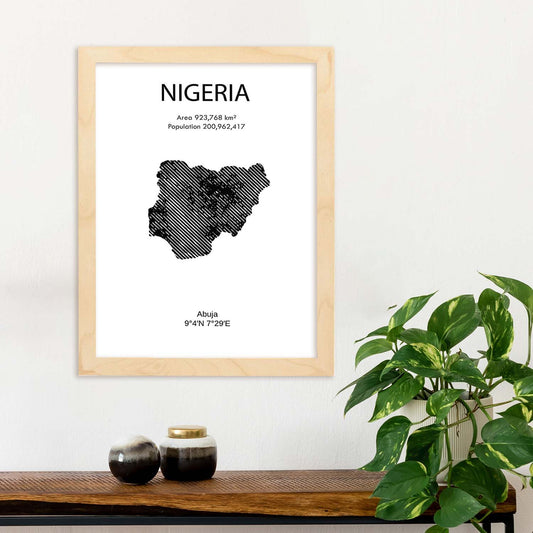 Poster de Nigeria. Láminas de paises y continentes del mundo.-Artwork-Nacnic-Nacnic Estudio SL