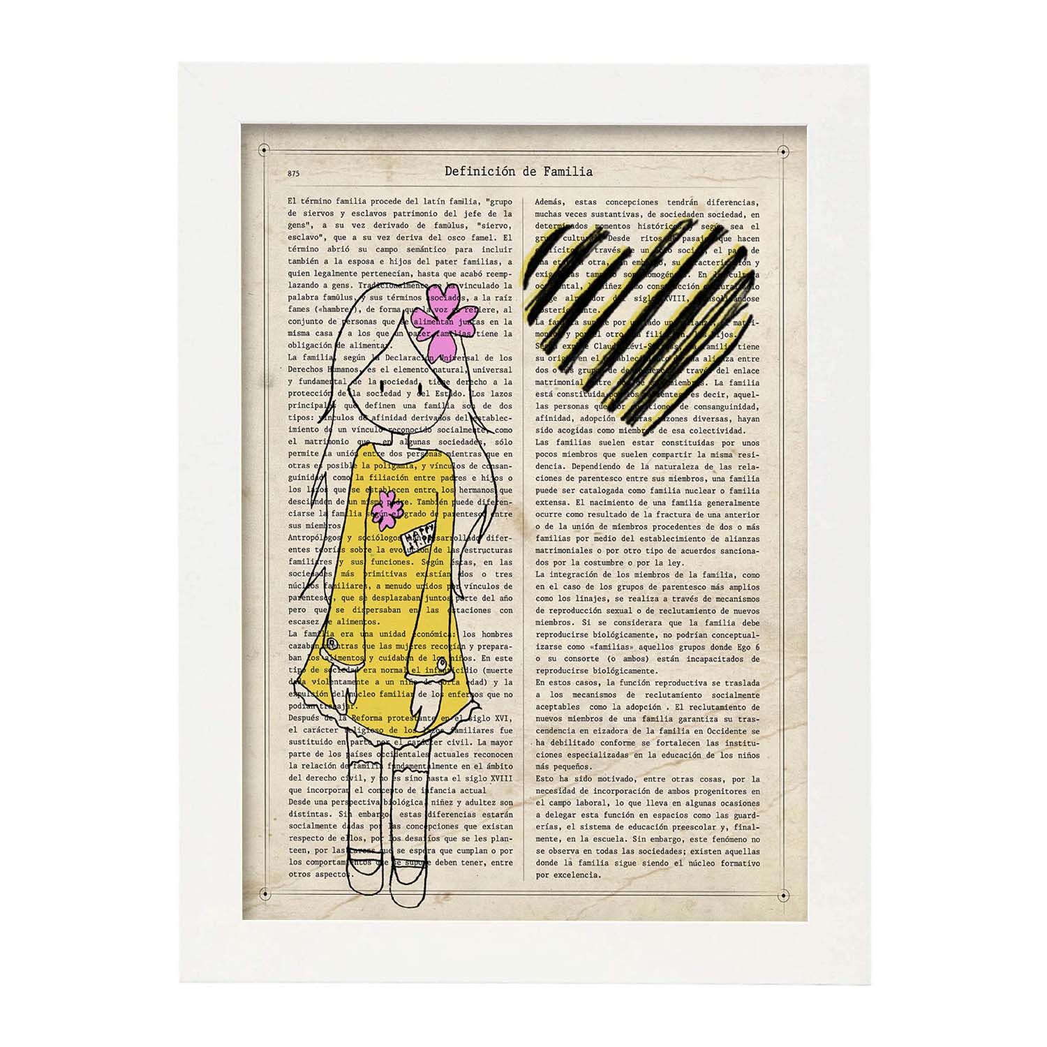 Poster de Niña con vestido amarillo. Lámina para niñas con imágenes de chicas pequeñas.-Artwork-Nacnic-Nacnic Estudio SL