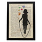 Poster de Niña saltando a la comba. Lámina para niñas con imágenes de chicas pequeñas.-Artwork-Nacnic-A3-Marco Negro-Nacnic Estudio SL