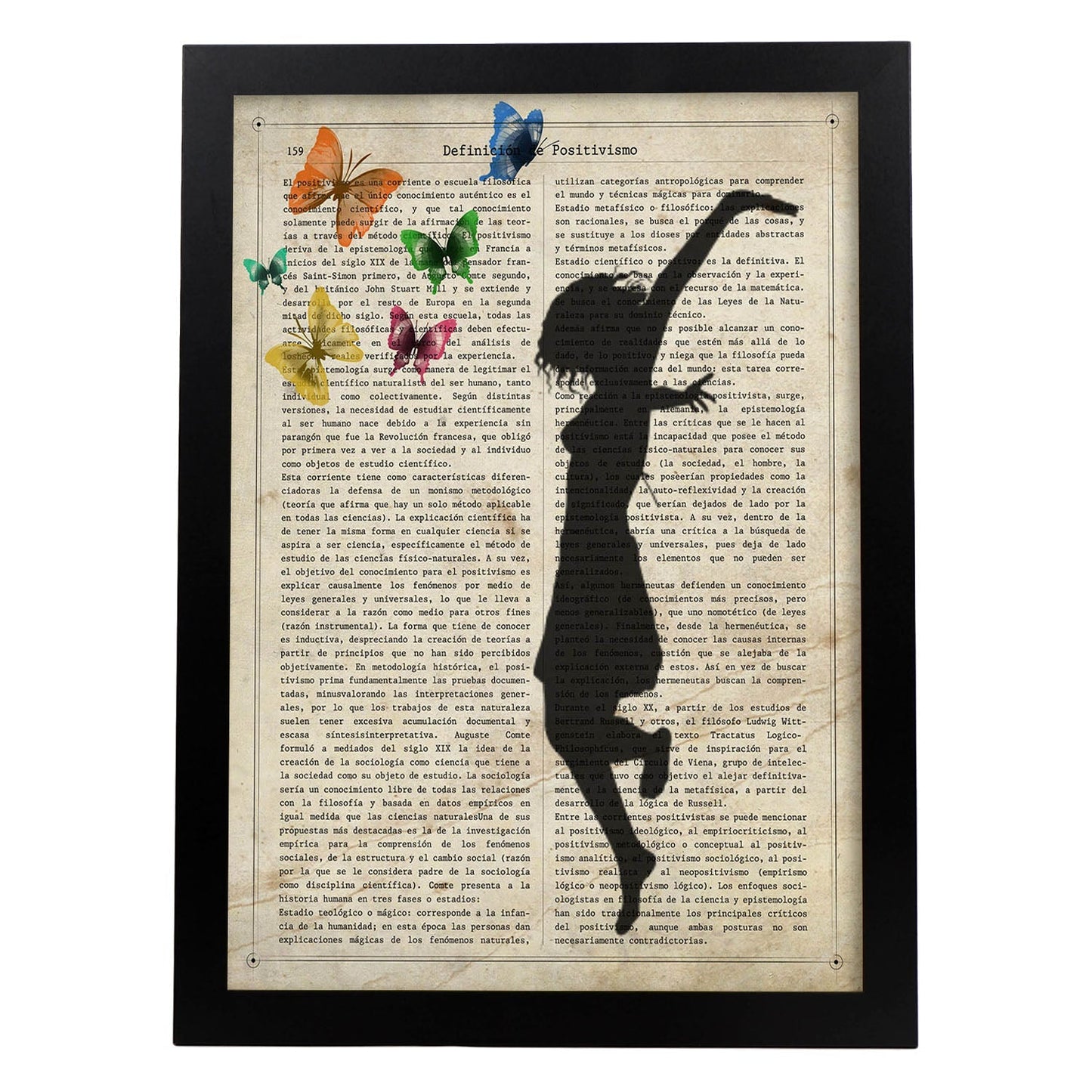 Poster de Niña saltando. Lámina para niñas con imágenes de chicas pequeñas.-Artwork-Nacnic-A3-Marco Negro-Nacnic Estudio SL