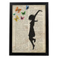 Poster de Niña saltando. Lámina para niñas con imágenes de chicas pequeñas.-Artwork-Nacnic-A4-Marco Negro-Nacnic Estudio SL