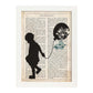 Poster de Niño llevando globo. Lámina para niñas con imágenes de chicas pequeñas.-Artwork-Nacnic-Nacnic Estudio SL