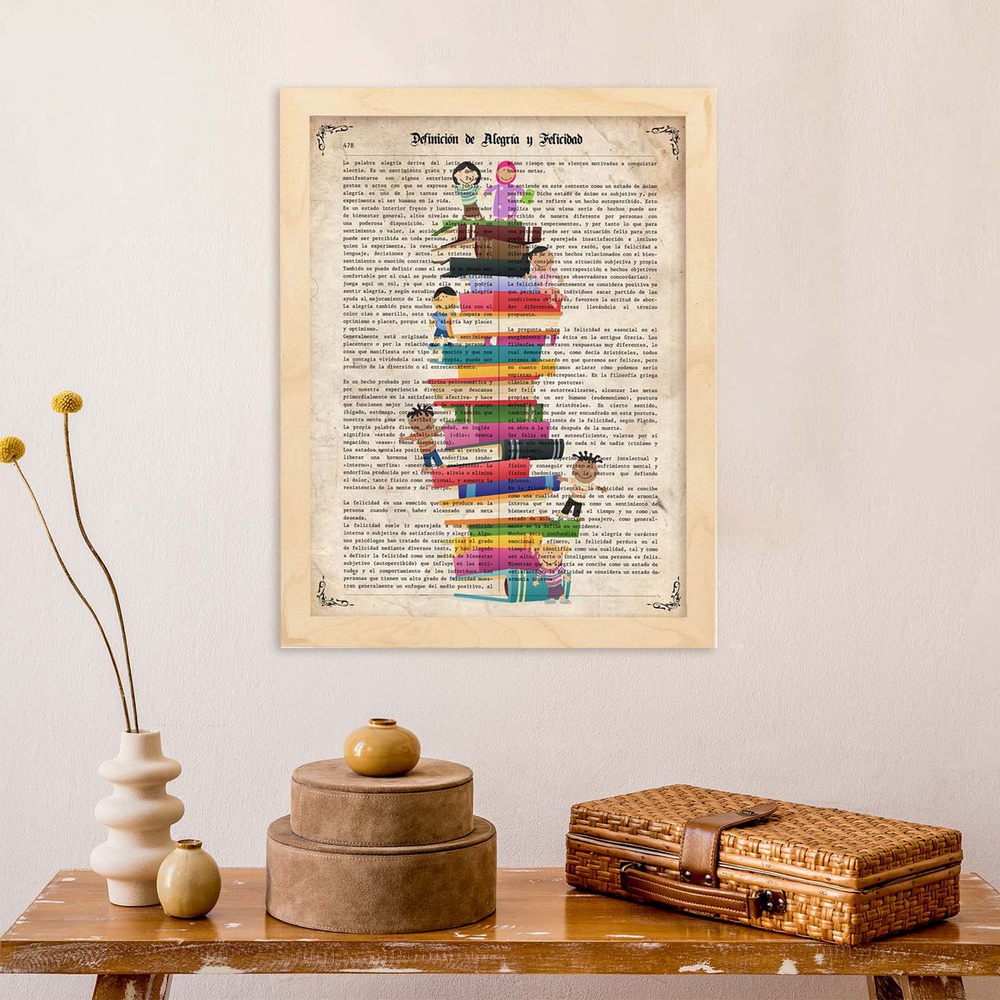 Poster de Niños sobre libros. Láminas coloridas con definiciones. Ilustraciones llenas de color para-Artwork-Nacnic-Nacnic Estudio SL