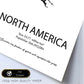 Poster de Norteamérica. Láminas de paises y continentes del mundo.-Artwork-Nacnic-Nacnic Estudio SL
