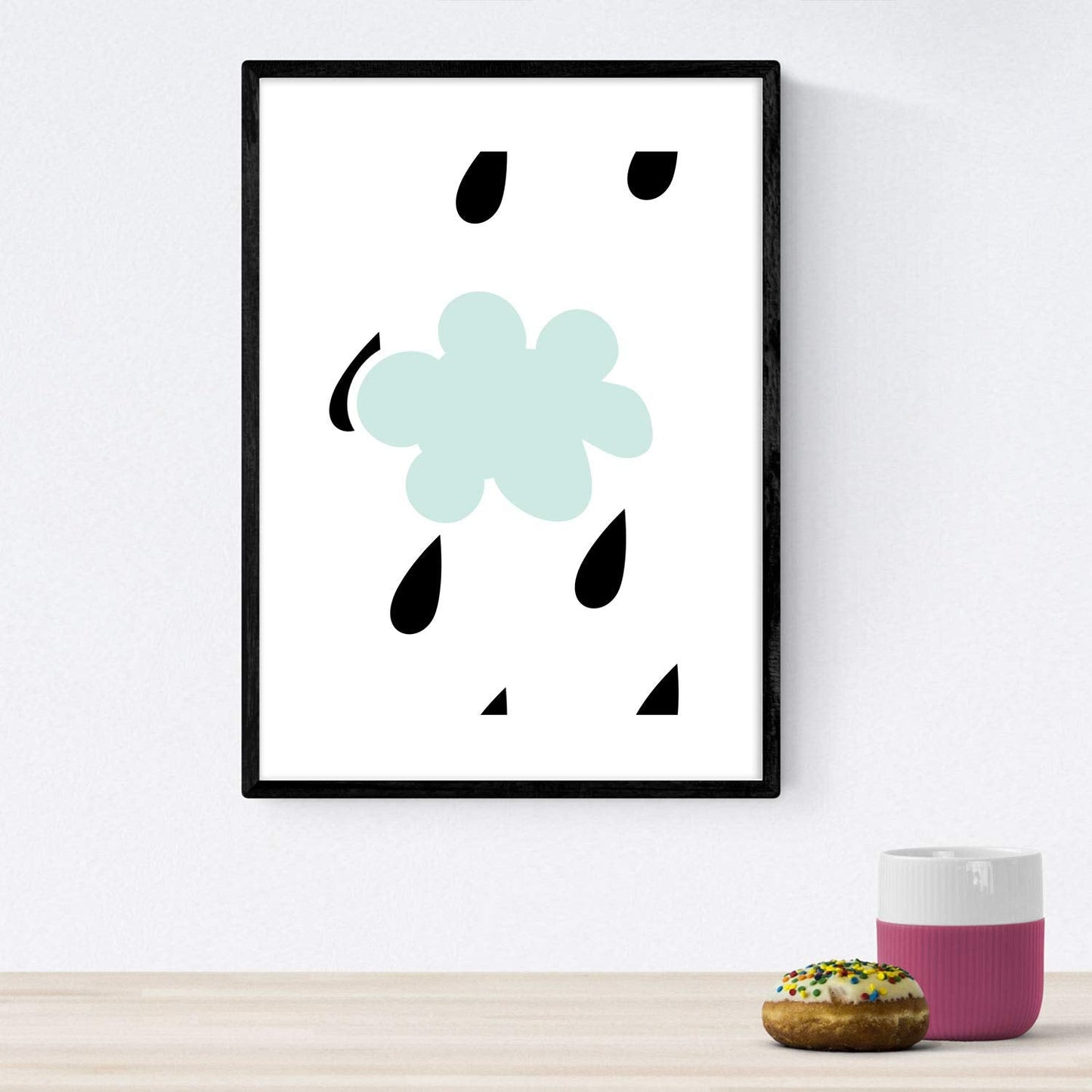 Poster de Nube corazon. Lámina de nubes para niños.-Artwork-Nacnic-Nacnic Estudio SL