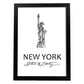Poster de Nueva York - Estatua de la libertad. Láminas con monumentos de ciudades.-Artwork-Nacnic-A3-Marco Negro-Nacnic Estudio SL