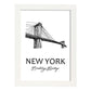 Poster de Nueva York - Puente de Brooklyn. Láminas con monumentos de ciudades.-Artwork-Nacnic-A3-Marco Blanco-Nacnic Estudio SL