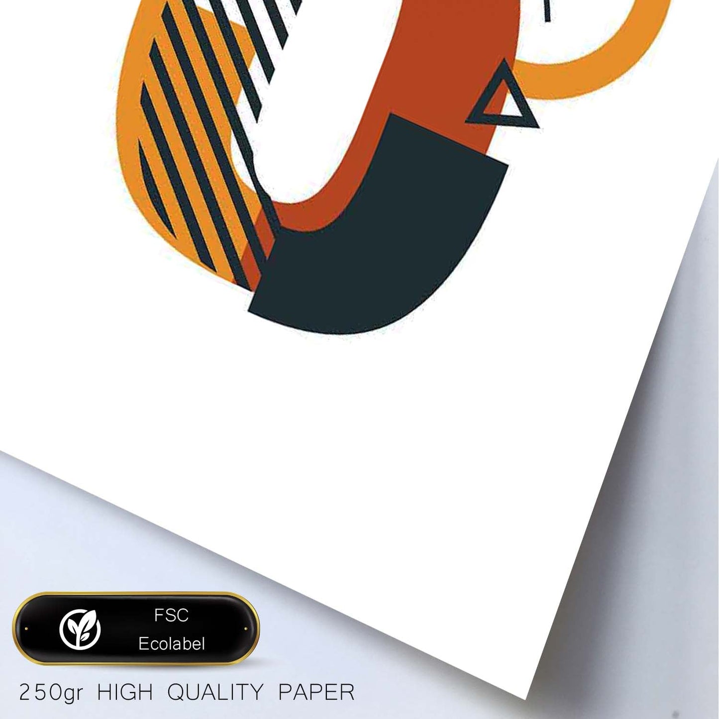 Poster de número 0. Lámina estilo Geometria con formas con imágenes del alfabeto.-Artwork-Nacnic-Nacnic Estudio SL