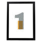 Poster de número 1. Lámina estilo Geometria con imágenes del alfabeto.-Artwork-Nacnic-A3-Marco Negro-Nacnic Estudio SL
