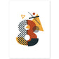 Poster de número 8. Lámina estilo Geometria con formas con imágenes del alfabeto.-Artwork-Nacnic-A4-Sin marco-Nacnic Estudio SL
