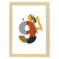 Poster de número 9. Lámina estilo Geometria con formas con imágenes del alfabeto.-Artwork-Nacnic-A4-Marco Madera clara-Nacnic Estudio SL