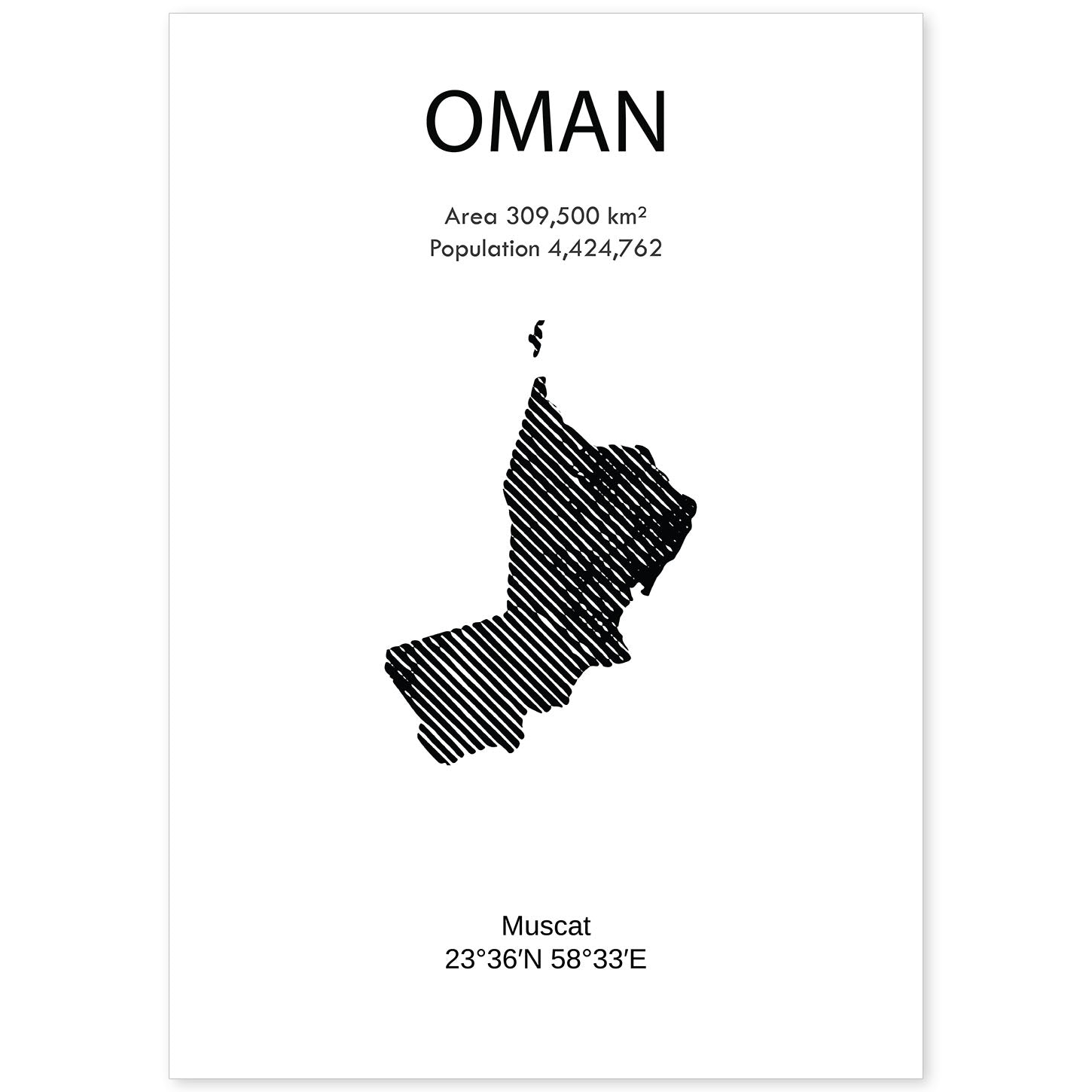 Poster de Omán. Láminas de paises y continentes del mundo.-Artwork-Nacnic-A4-Sin marco-Nacnic Estudio SL