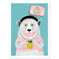 Poster de Oso celeste. Lámina de animales coloridos.-Artwork-Nacnic-A4-Sin marco-Nacnic Estudio SL