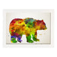 Poster de Oso estilo acuarela. Láminas de animales con estilo acuarela-Artwork-Nacnic-A4-Marco Blanco-Nacnic Estudio SL