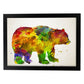 Poster de Oso estilo acuarela. Láminas de animales con estilo acuarela-Artwork-Nacnic-A4-Marco Negro-Nacnic Estudio SL