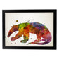 Poster de Oso Hormiguero estilo acuarela. Láminas de animales con estilo acuarela-Artwork-Nacnic-A4-Marco Negro-Nacnic Estudio SL