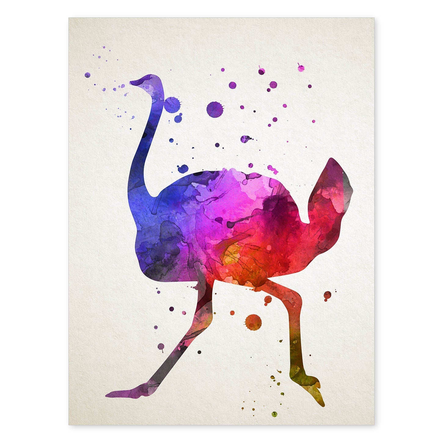 Poster de Ostra estilo acuarela. Láminas de animales con estilo acuarela-Artwork-Nacnic-A4-Sin marco-Nacnic Estudio SL
