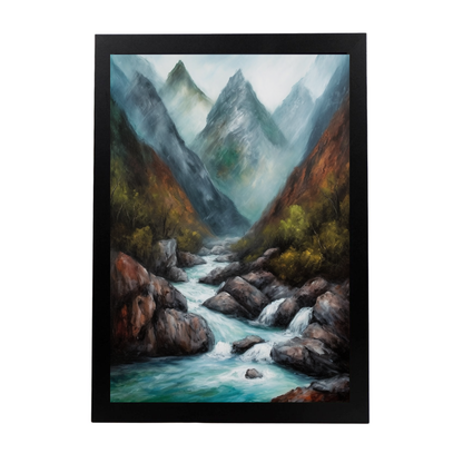 Lámina de Paisaje Dramático en Óleo de Nacnic