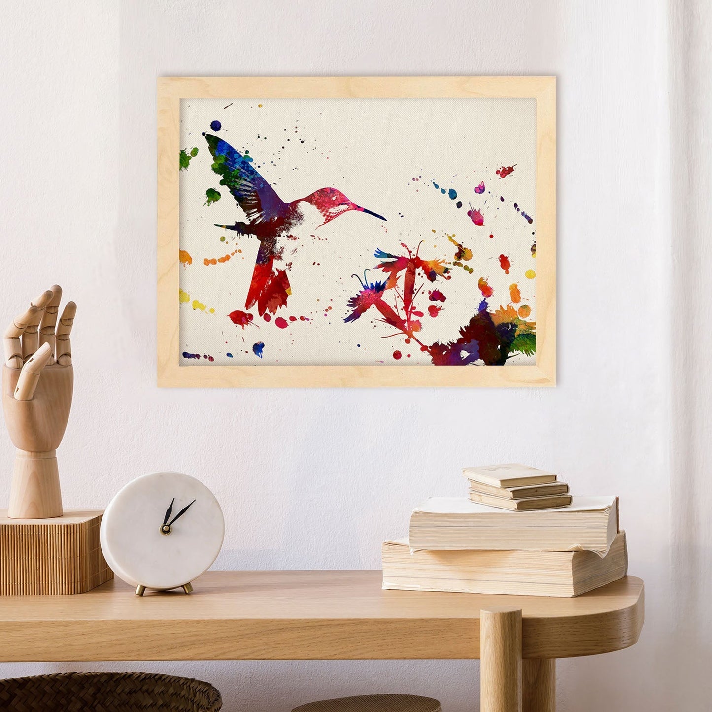 Poster de Pájaro y rama con diseño acuarela. Mix de láminas con estilo acuarela-Artwork-Nacnic-Nacnic Estudio SL