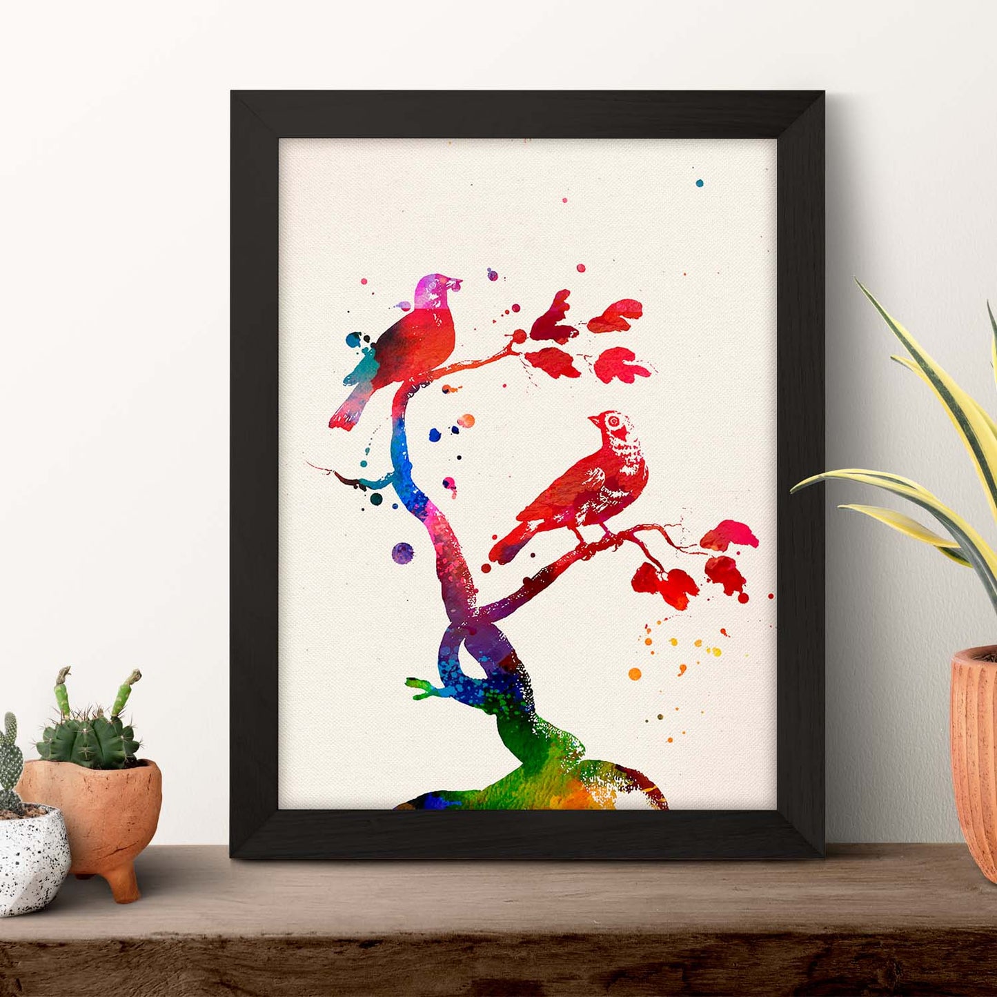 Poster de Pájaros con diseño acuarela. Mix de láminas con estilo acuarela-Artwork-Nacnic-Nacnic Estudio SL