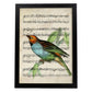Poster de pajaros. Lámina de Citron con partituras. Cuadros de pajaritos con partituras musicales.-Artwork-Nacnic-A3-Marco Negro-Nacnic Estudio SL