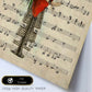 Poster de pajaros. Lámina de Trogan con partituras. Cuadros de pajaritos con partituras musicales.-Artwork-Nacnic-Nacnic Estudio SL