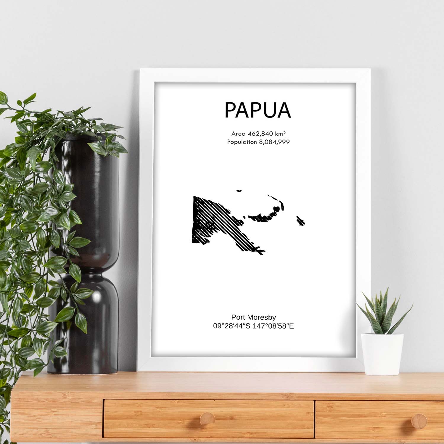 Poster de Papua. Láminas de paises y continentes del mundo.-Artwork-Nacnic-Nacnic Estudio SL