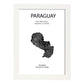 Poster de Paraguay. Láminas de paises y continentes del mundo.-Artwork-Nacnic-A4-Marco Blanco-Nacnic Estudio SL