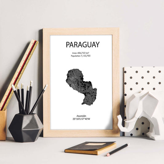 Poster de Paraguay. Láminas de paises y continentes del mundo.-Artwork-Nacnic-Nacnic Estudio SL