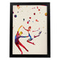 Poster de Pareja Bailando con diseño acuarela. Mix de láminas con estilo acuarela-Artwork-Nacnic-A4-Marco Negro-Nacnic Estudio SL