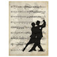 Poster de Pareja bailando tango. Láminas de imágenes con partituras. Diseño de música para el hogar.-Artwork-Nacnic-A4-Sin marco-Nacnic Estudio SL