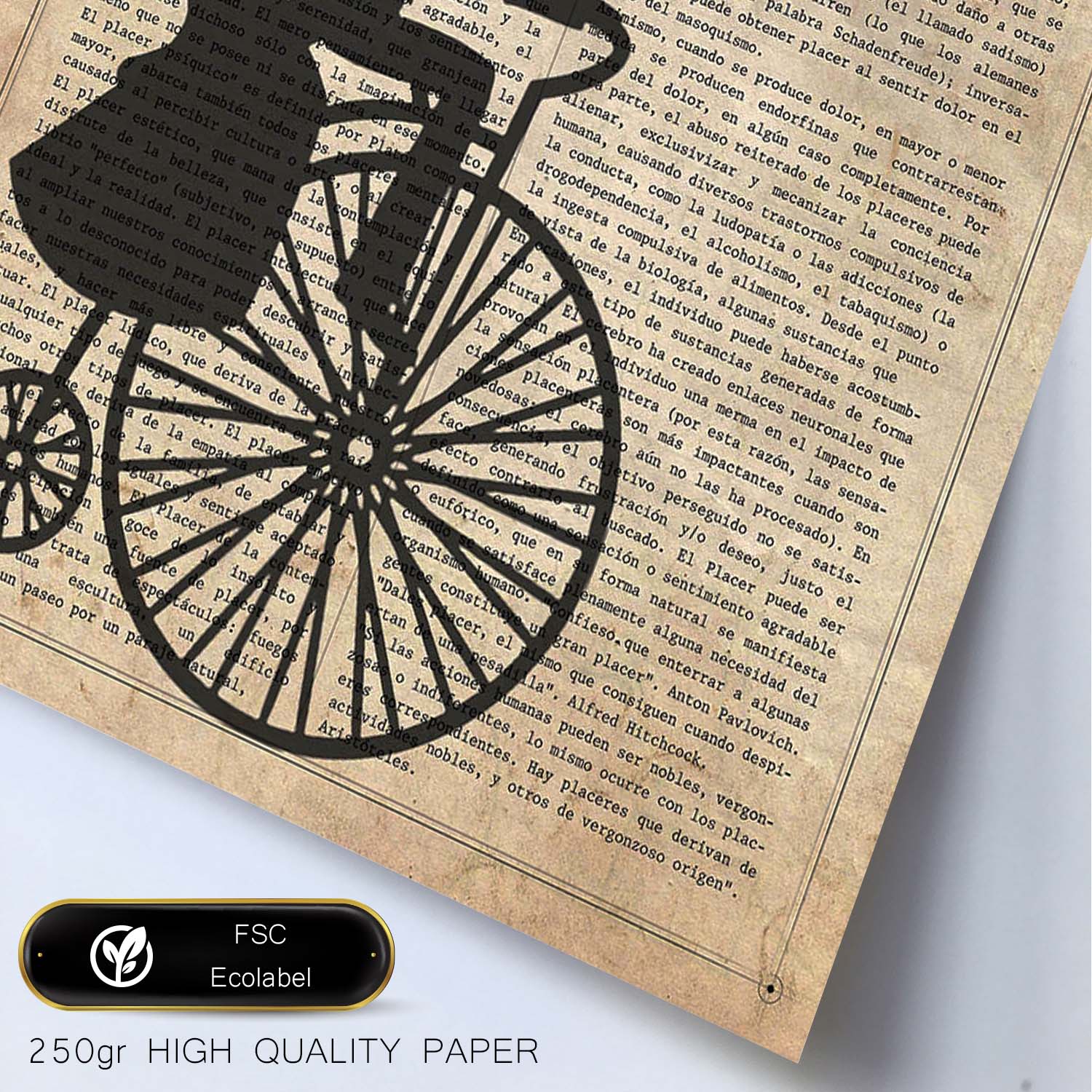 Poster de Pareja en bici. Láminas de bicicletas definiciones.-Artwork-Nacnic-Nacnic Estudio SL