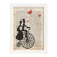 Poster de Pareja en bici. Láminas de bicicletas definiciones.-Artwork-Nacnic-A3-Marco Blanco-Nacnic Estudio SL