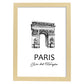 Poster de Paris -Arco del triunfo. Láminas con monumentos de ciudades.-Artwork-Nacnic-A3-Marco Madera clara-Nacnic Estudio SL