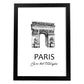 Poster de Paris -Arco del triunfo. Láminas con monumentos de ciudades.-Artwork-Nacnic-A3-Marco Negro-Nacnic Estudio SL