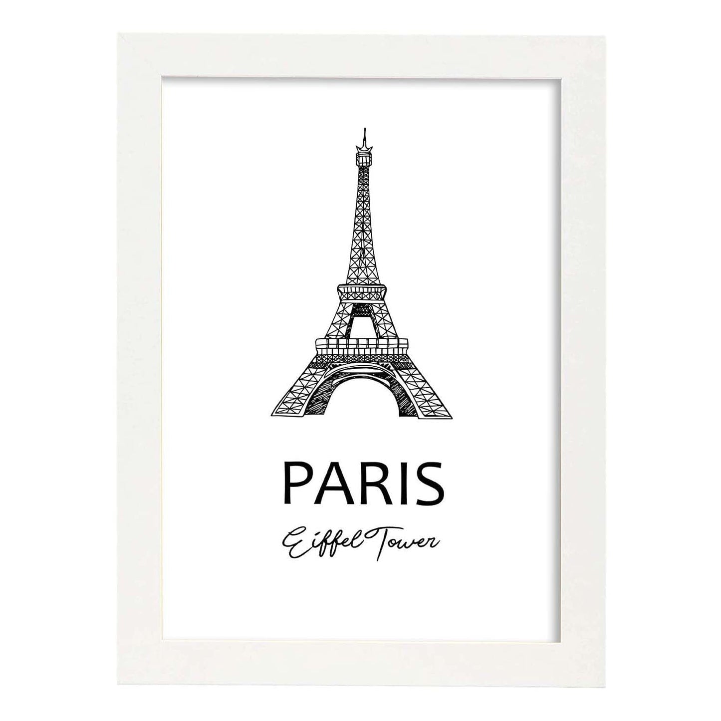 Poster de Paris - Torre Eiffel. Láminas con monumentos de ciudades.-Artwork-Nacnic-A3-Marco Blanco-Nacnic Estudio SL