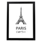 Poster de Paris - Torre Eiffel. Láminas con monumentos de ciudades.-Artwork-Nacnic-A4-Marco Negro-Nacnic Estudio SL