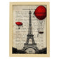 Poster de Paris. Torre Eiffel. Láminas de monumentos del mundo. Diseño de viaje y de paises.-Artwork-Nacnic-A3-Marco Madera clara-Nacnic Estudio SL