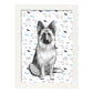 Poster de Pastor aleman estampado. Lámina decorativa de perros.-Artwork-Nacnic-A3-Marco Blanco-Nacnic Estudio SL