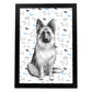 Poster de Pastor aleman estampado. Lámina decorativa de perros.-Artwork-Nacnic-A3-Marco Negro-Nacnic Estudio SL