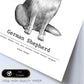 Poster de Pastor aleman texto. Lámina decorativa de perros.-Artwork-Nacnic-Nacnic Estudio SL
