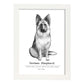 Poster de Pastor aleman texto. Lámina decorativa de perros.-Artwork-Nacnic-A3-Marco Blanco-Nacnic Estudio SL