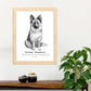 Poster de Pastor aleman texto. Lámina decorativa de perros.-Artwork-Nacnic-Nacnic Estudio SL