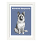 Poster de Pastor Alemán. Lámina decorativa de perros.-Artwork-Nacnic-A4-Marco Blanco-Nacnic Estudio SL